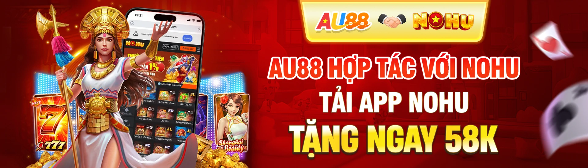 au88 hợp tác với nohu tặng ngay cơn mưa lì xì